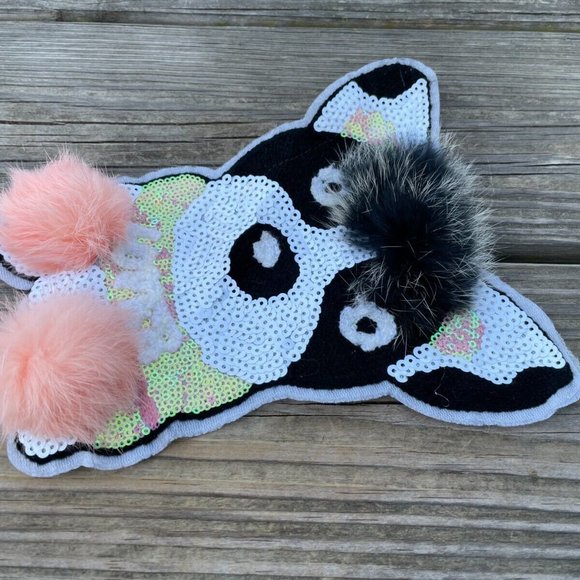 Cute Iron On Patches Dog Pom Pom Patches for Jacket Clothes Craft Embroidery - Picture 5 of 9